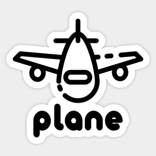 Cartoon plane Sticker